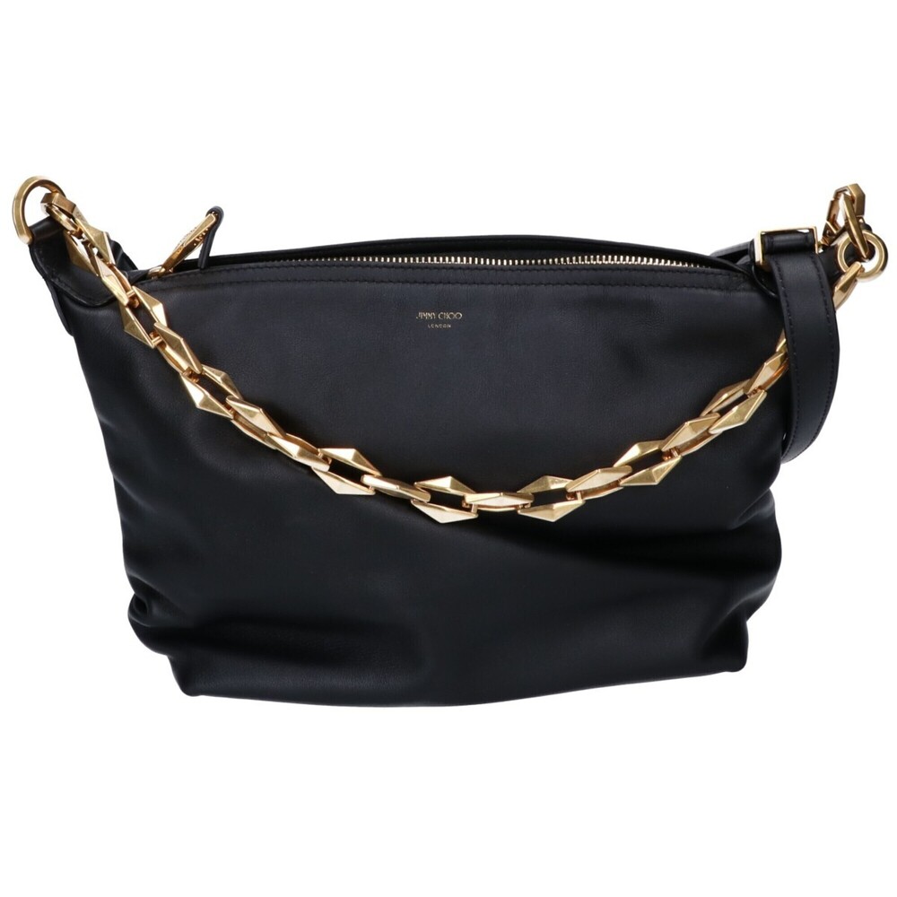 JIMMY CHOO Diamond Soft Hobo S Shoulder Bag, Black, Women's